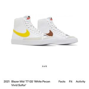brown yellow and white rare nike blazers sneakers shoes